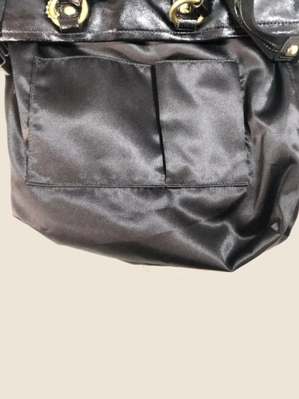 COACH Poppy Daisy Liquid Gloss Tote Black Glam Shoulder Bag w/ COA - Picture 12 of 14